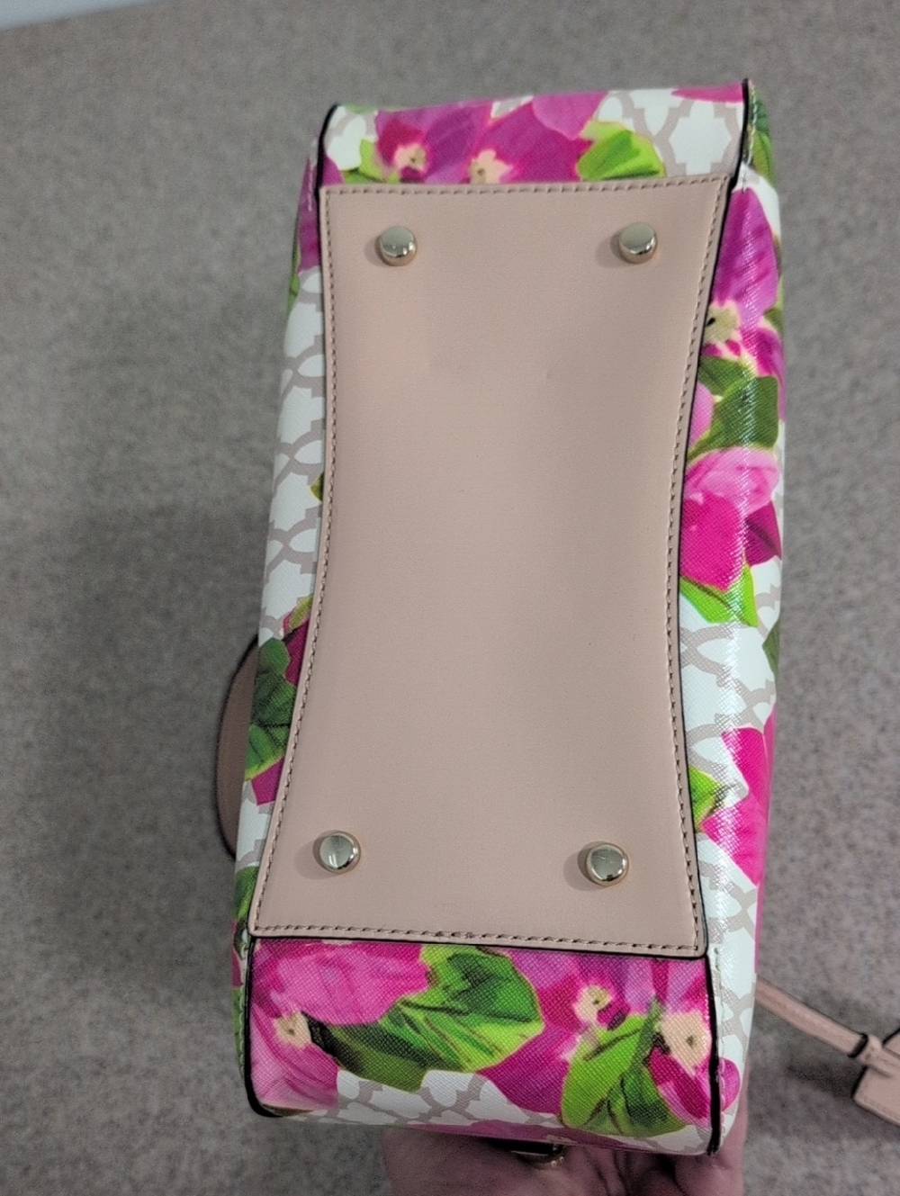 Kate Spade Bayard Place Little Babe Floral Bag Satchel Purse, Pink Flowers - Picture 6 of 16